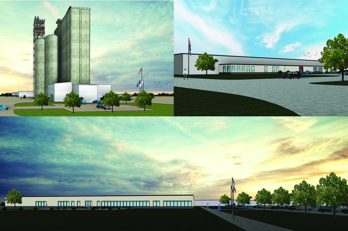 Drawing of future chicken slaughter buildings.