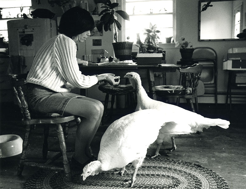 Karen Davis with Mila and Priscilla.