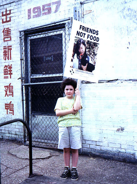 Bryony Holds Sign