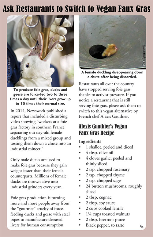 Ask Restaurants to Switch to Vegan Faux Gras