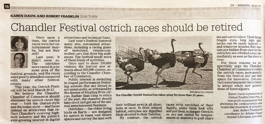 Chandler Festival Ostrich Races Should Be Retired