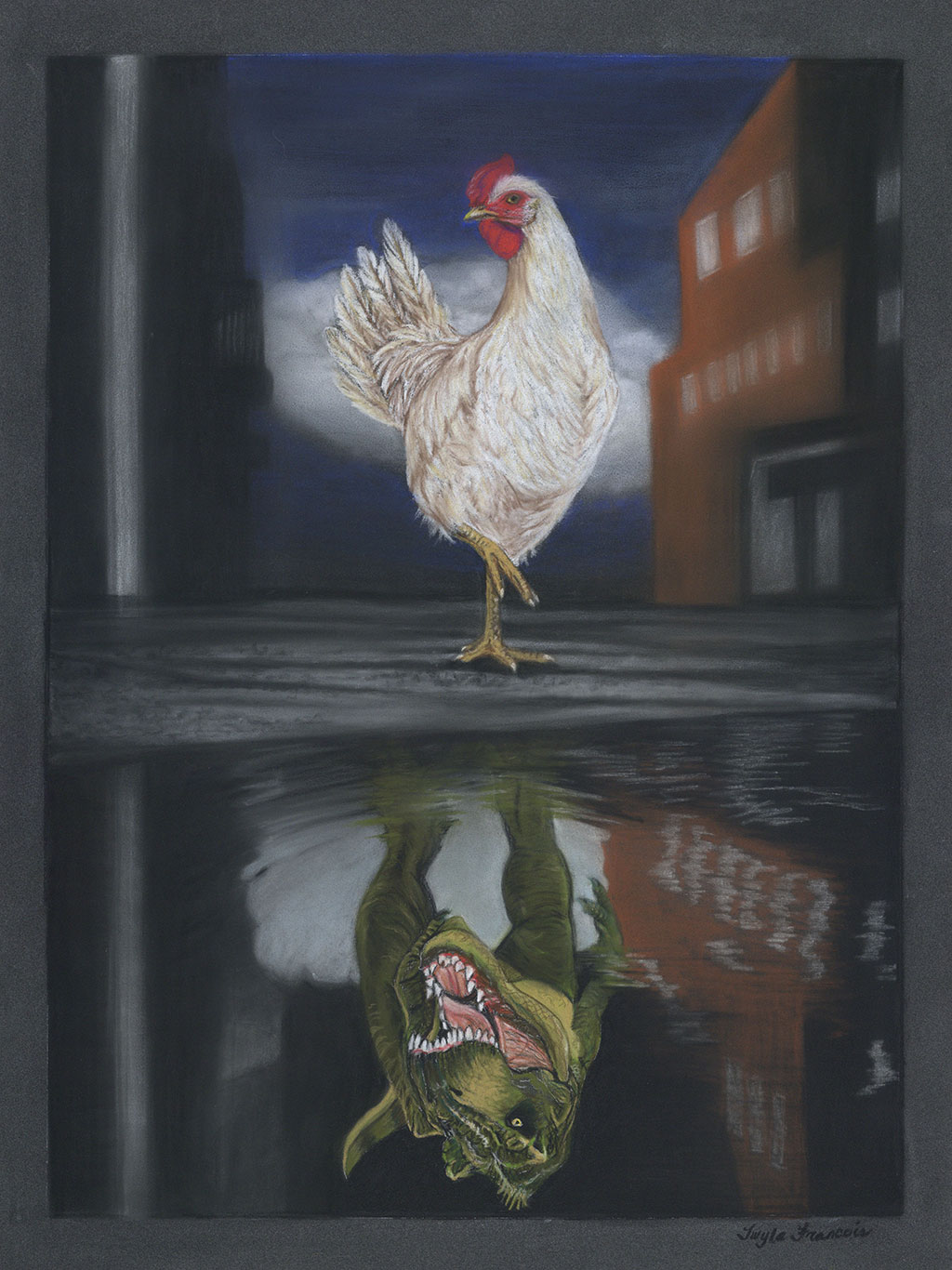 “Wonderchicken” by animal rights artist Twyla Francois