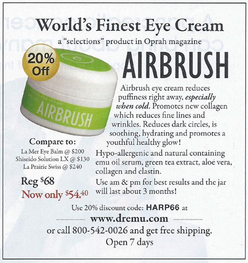Harper’s Emu Oil Ad