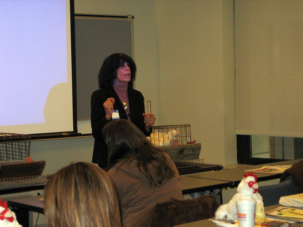 Karen Davis addresses Chickens Can Fly conference